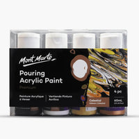 Thumbnail for Mont Marte Premium Pouring Acrylic Paint 60ml Set Of 4 Celestial