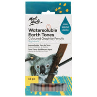Thumbnail for Mont Marte Watersoluble Earth Tones Coloured Graphite Pencils Signature 12pc