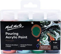 Thumbnail for Mont Marte Pouring Acrylic Paint Set Premium 4pc x 60ml