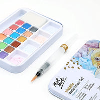 Thumbnail for Mont Marte Premium Metallic Watercolor Cake Set 21Pcs