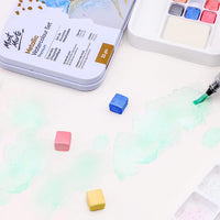 Thumbnail for Mont Marte Premium Metallic Watercolor Cake Set 21Pcs