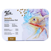 Thumbnail for Mont Marte Premium Metallic Watercolor Cake Set 21Pcs