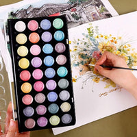 Thumbnail for Mont Marte Signature Metallic Watercolor Paint Set 37 Pcs