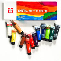 Thumbnail for Sakura Acrylic Paint 12 Colors Set 20ml Tube
