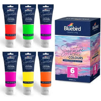 Thumbnail for Bluebird Signature Acrylic Colours – 75 ml – Set of 6 NEON