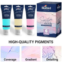Thumbnail for Bluebird Signature Acrylic Colours – 75 ml – Set of 6 PASTEL