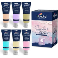 Thumbnail for Bluebird Signature Acrylic Colours – 75 ml – Set of 6 PASTEL