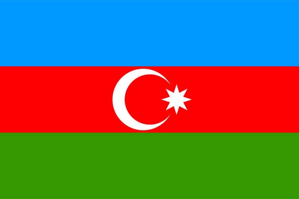 Azerbaijan Flag 15x22cm