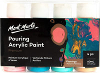 Thumbnail for Mont Marte Pouring Acrylic Paint Set Premium 4pc x 60ml