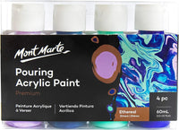 Thumbnail for Mont Marte Pouring Acrylic Paint Set Premium 4pc x 60ml