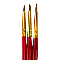Thumbnail for Winsor & Newton Pure Red Sablee Value Pack Set of 3 Brushes