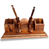 Thumbnail for Wooden Desk Organizer Pen Holder