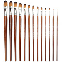 Thumbnail for Worison Professional Synthetic Filbert Tip Paint Brushes Pack of 13
