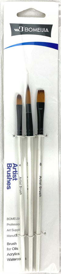 Thumbnail for Artist Brush 3pcs Set Mix Shapes - Bomeijia