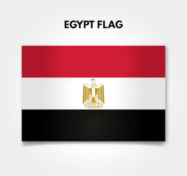 Egyptian Flag 15x22cm