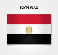 Thumbnail for Egyptian Flag 15x22cm