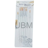 Thumbnail for Transparent Round Paint Brush Pack of 6