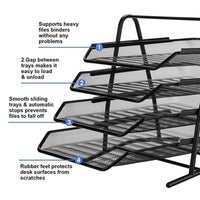 Thumbnail for Metal Mesh Letter Tray 4 Step