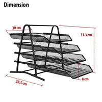 Thumbnail for Metal Mesh Letter Tray 4 Step